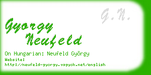 gyorgy neufeld business card